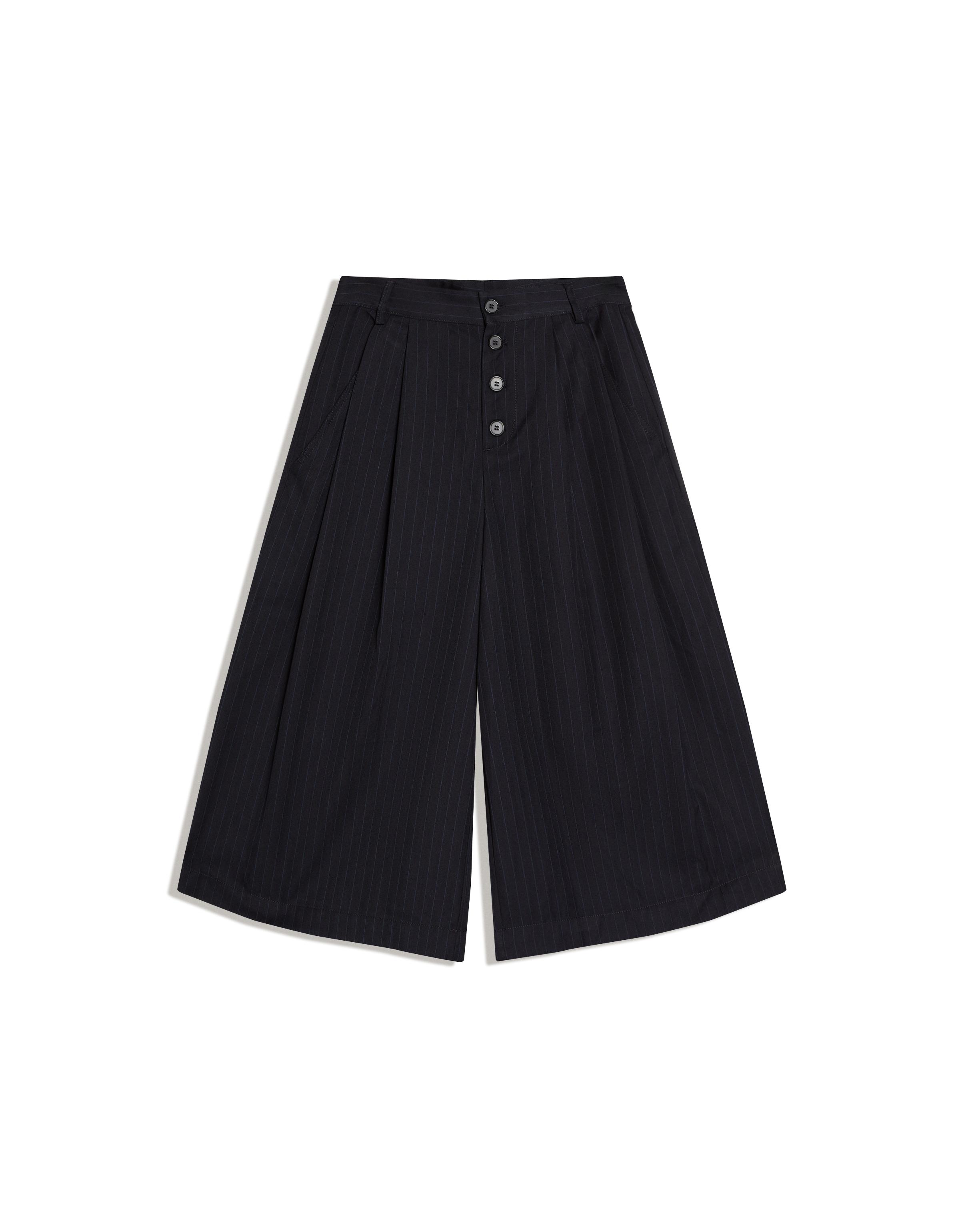 Çizgili culotte bermuda