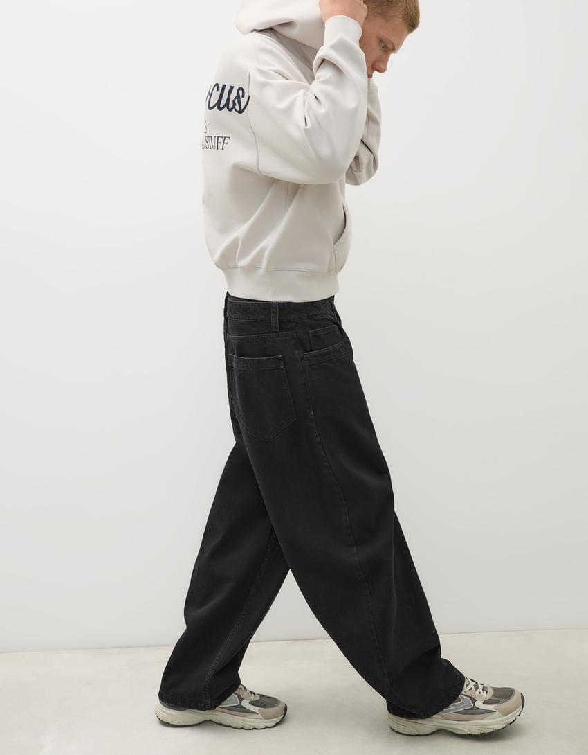 Barrel fit jeans-Black