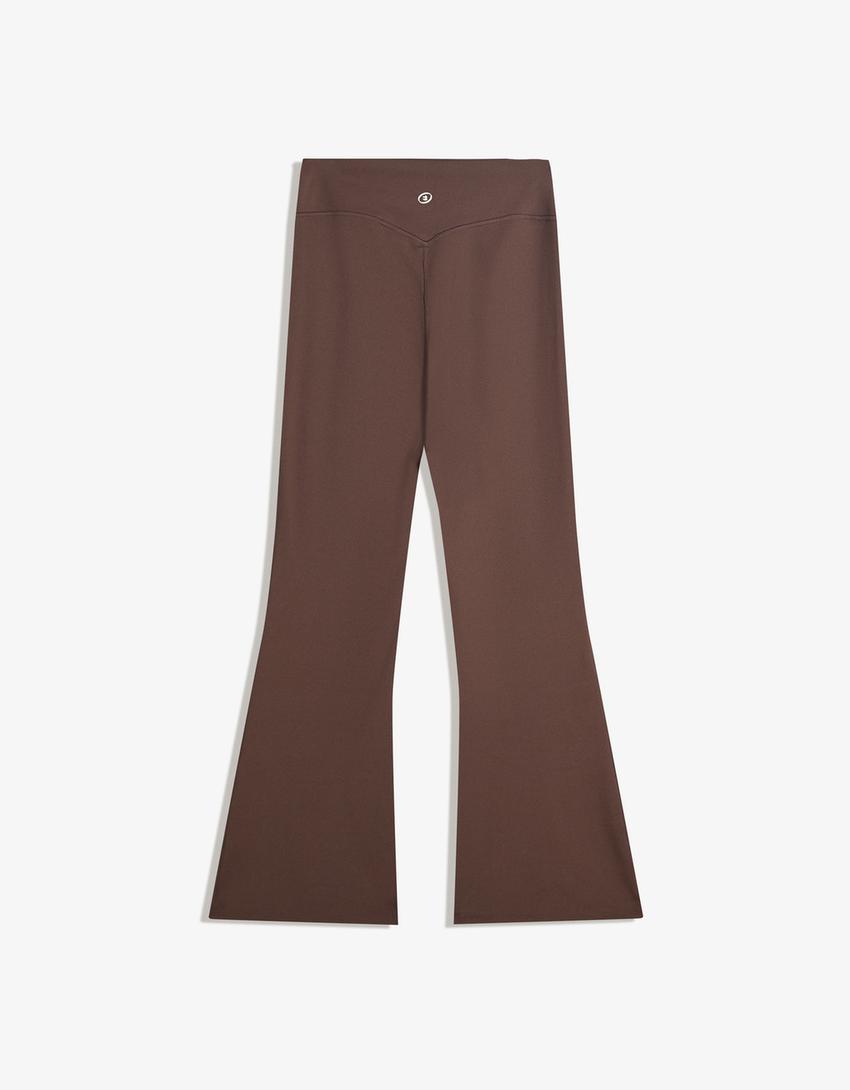 Pantaloni evazați tehnici-Ciocolată