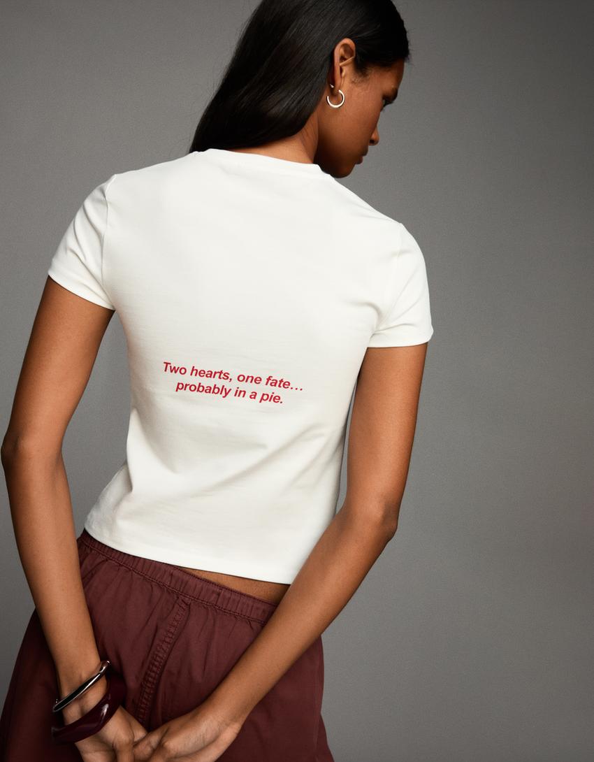 Short sleeve T-shirt with print-Off white