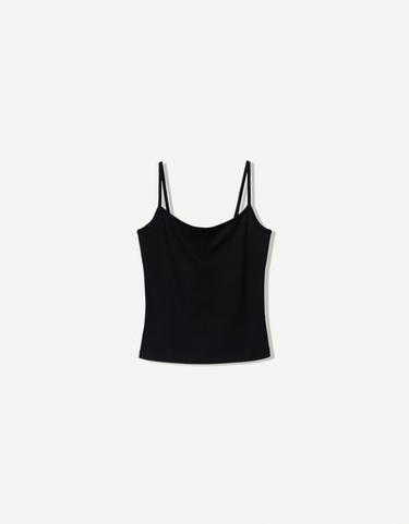 Contrast strappy top — Black 5