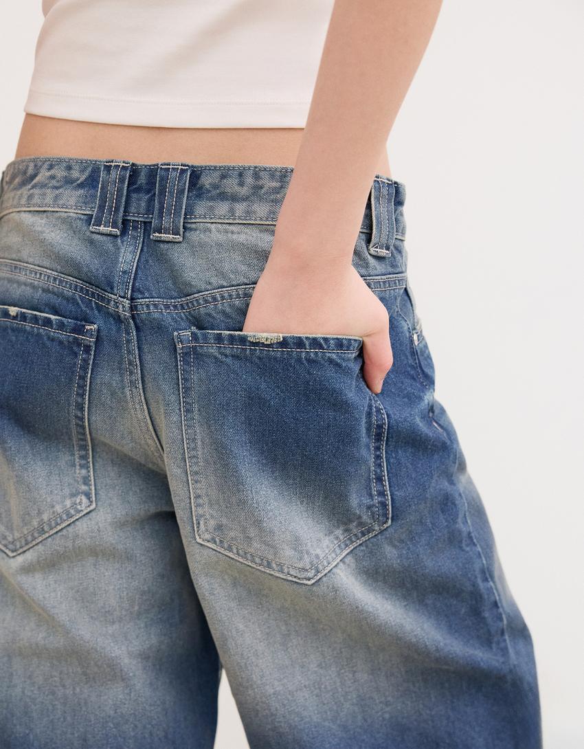 Jeans Barrel Donna Leopardati - Vita Media, Loose Wide Leg, Effetto Vintage, Comodi E Alla Moda - Foto 5