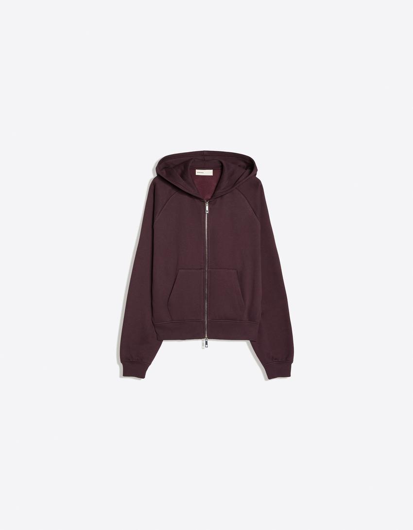 Kapüşonlu fermuarlı sweatshirt - Görsel 5