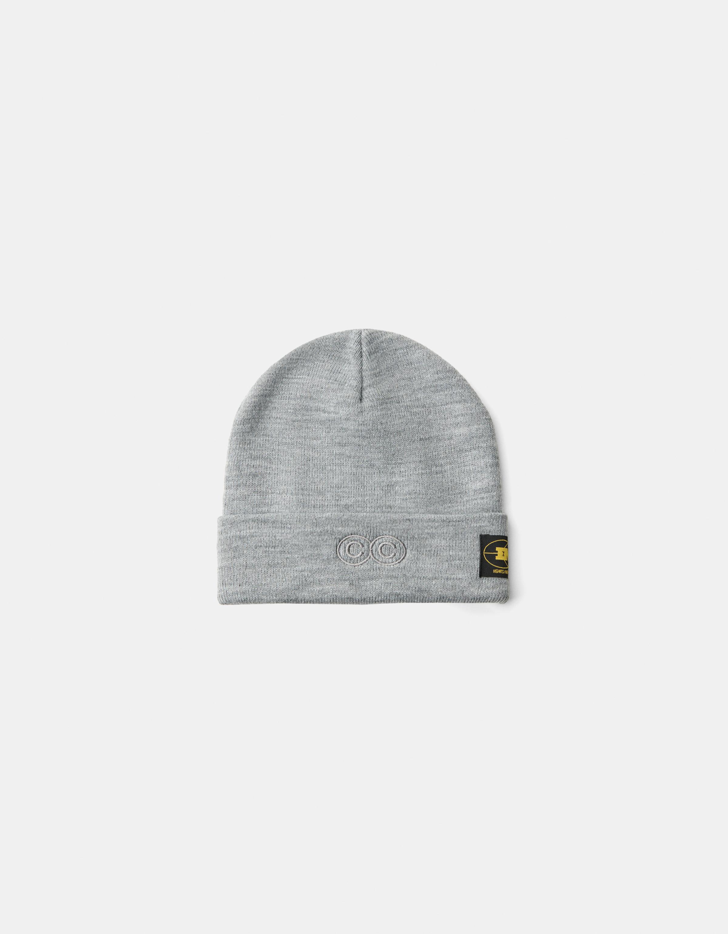 Bershka Beanie Mit Stickerei Herren Grau