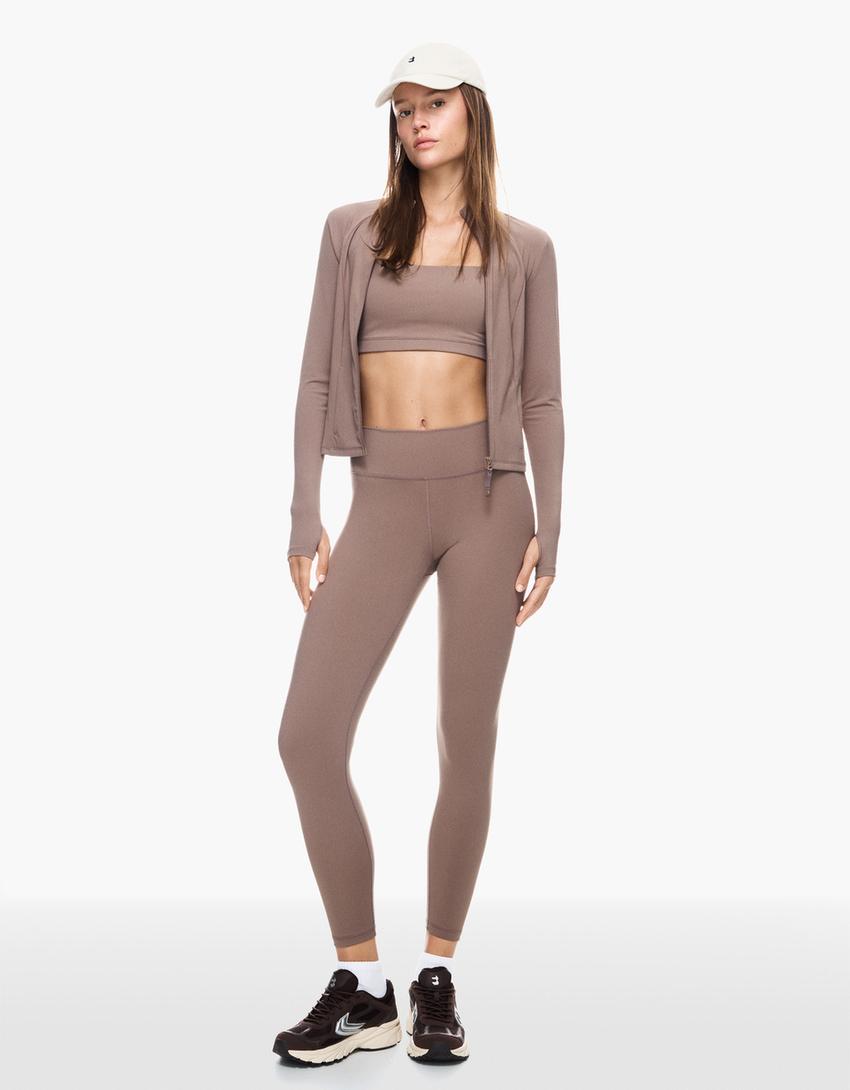 Quick dry & breathable strappy top-Camel-3