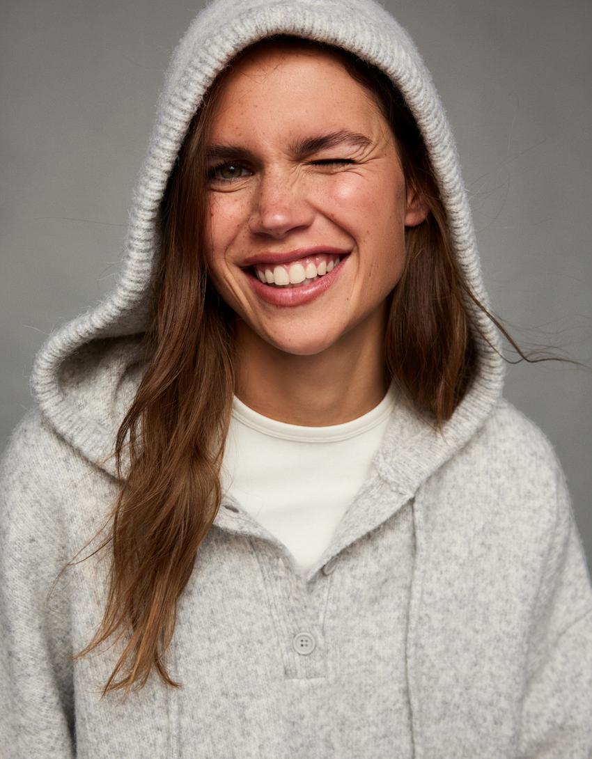 Hooded Jumper Women Bershka hooded-jumper-women-bershka