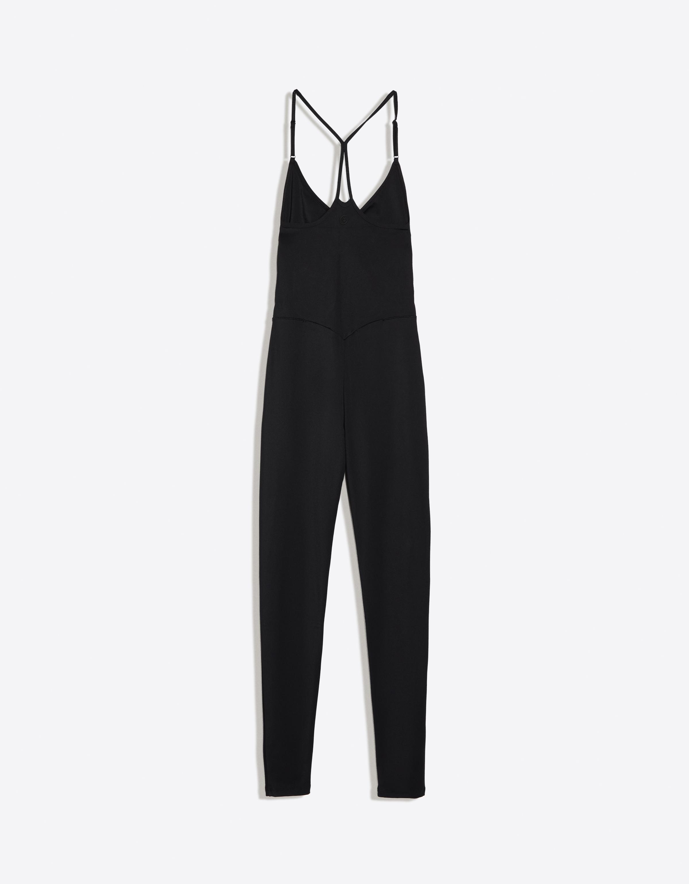 Breathable & Quick Dry strappy technical jumpsuit — Black