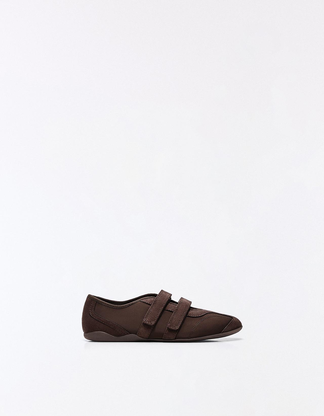 Sporty ballet flats — Brown