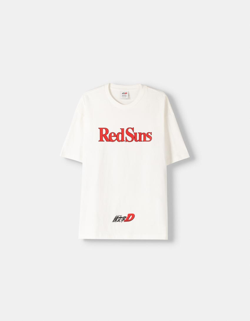 Initial D print relaxed fit short sleeve T-shirt - Men | Bershka