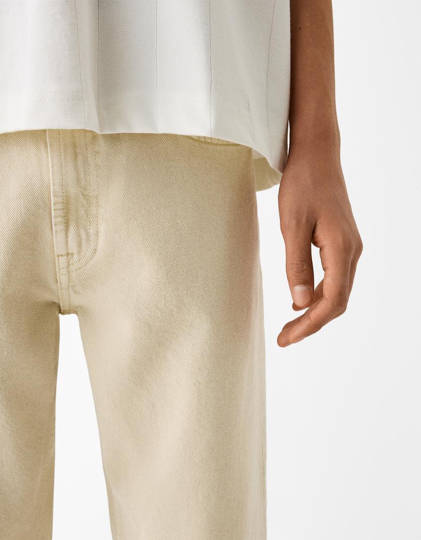 Jeans straight-Bege-5