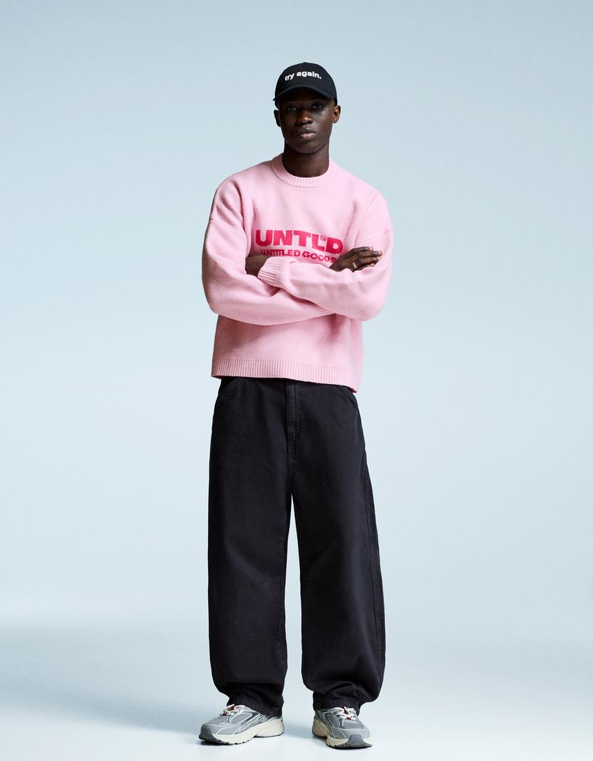 Jacquard-Print-Pullover-Rosa