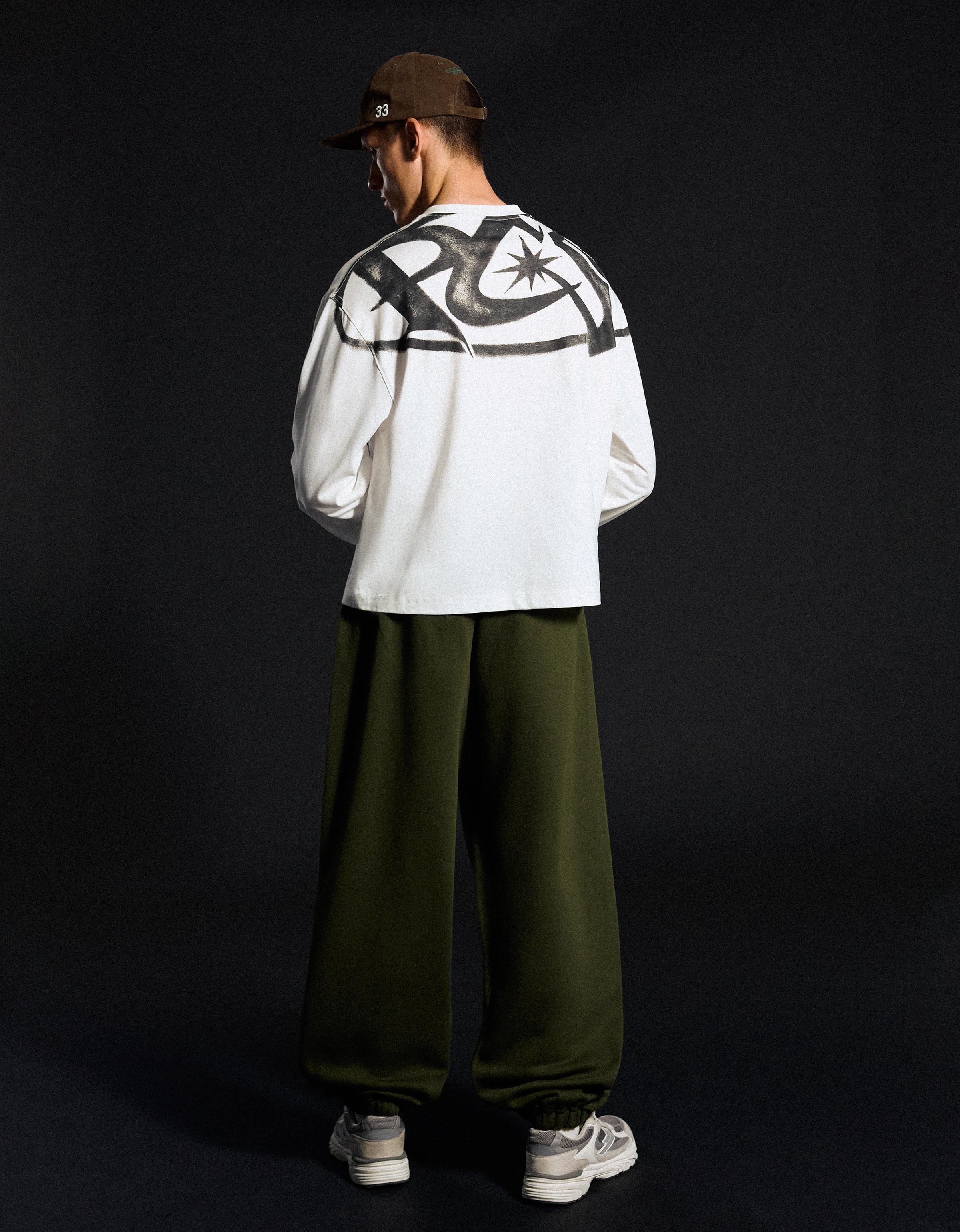 Long sleeve print T-shirt — Off white