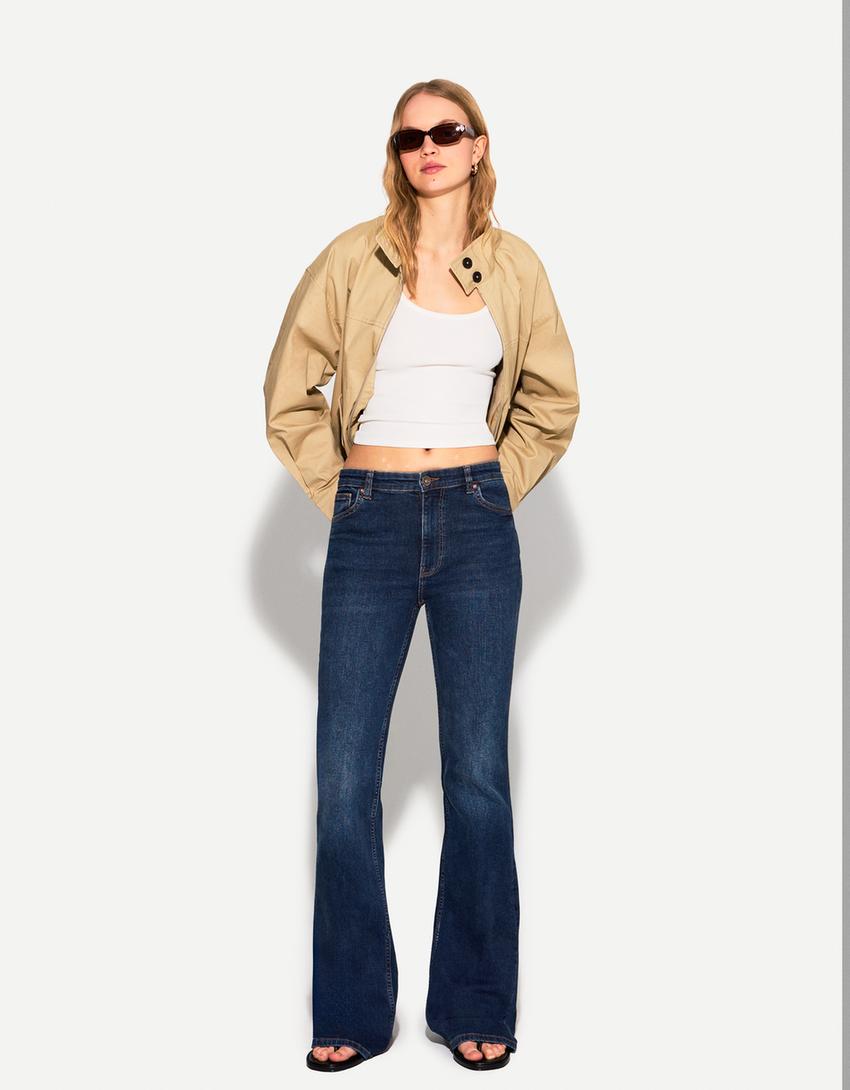 Flared jeans-Blue-2
