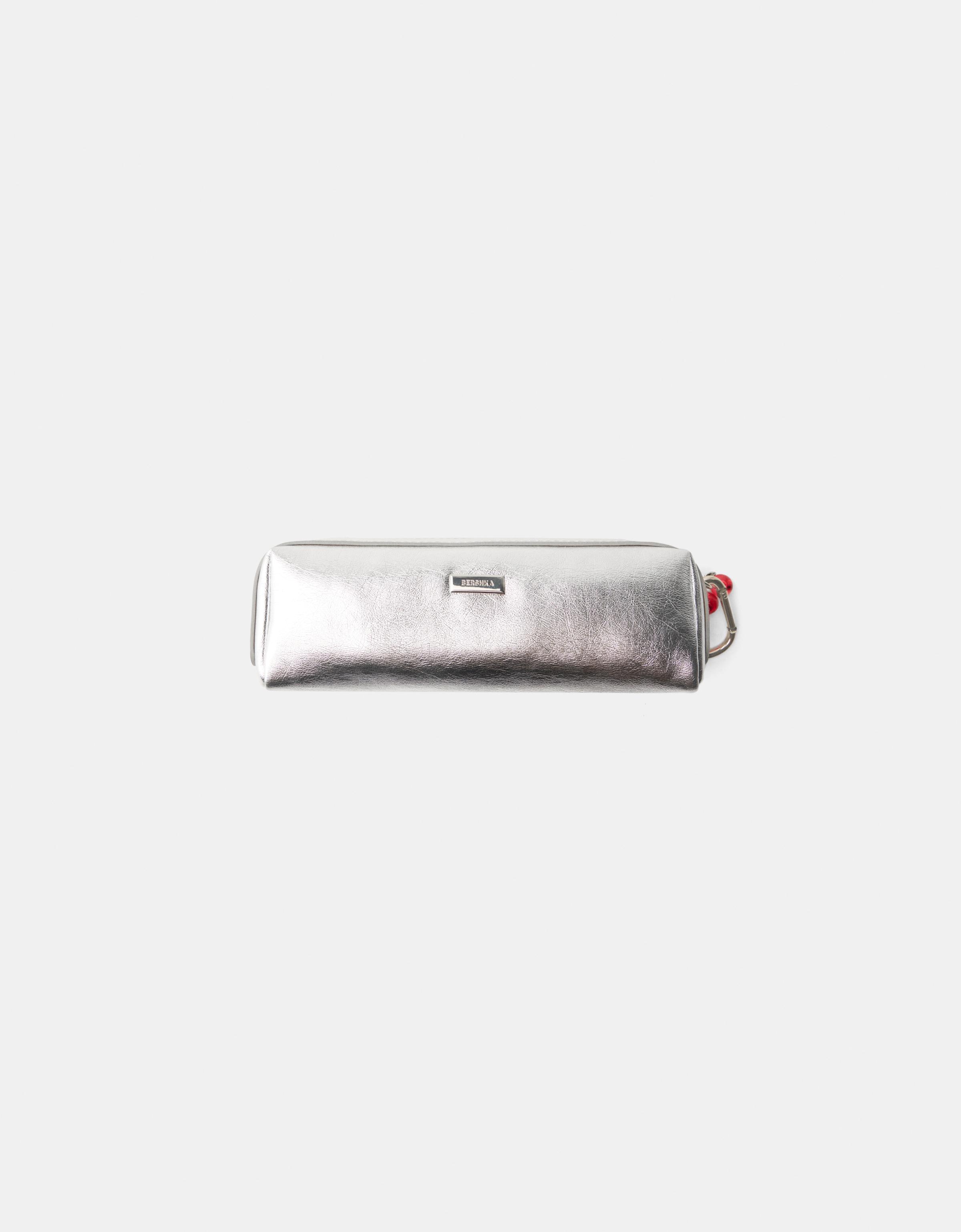 Bershka Unifarbenes Etui Damen Silber