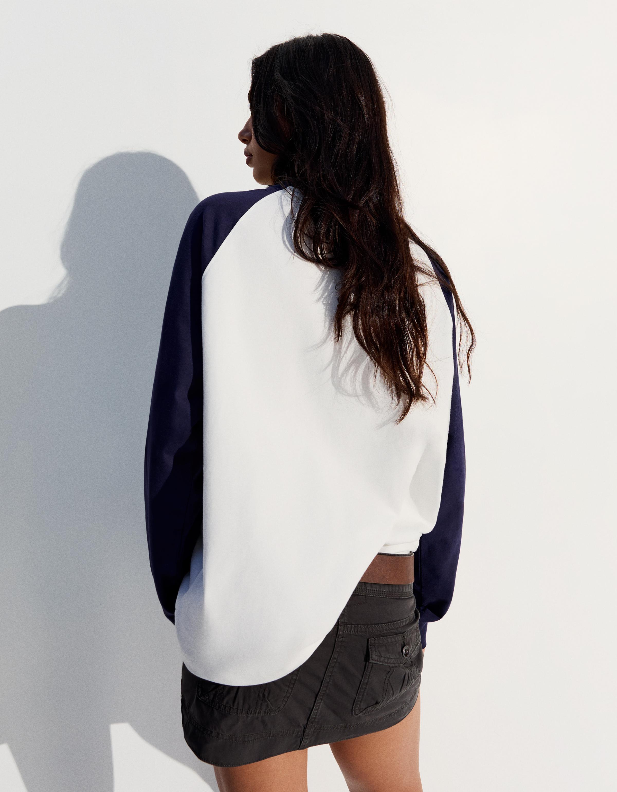 Long sleeve raglan T-shirt — Navy