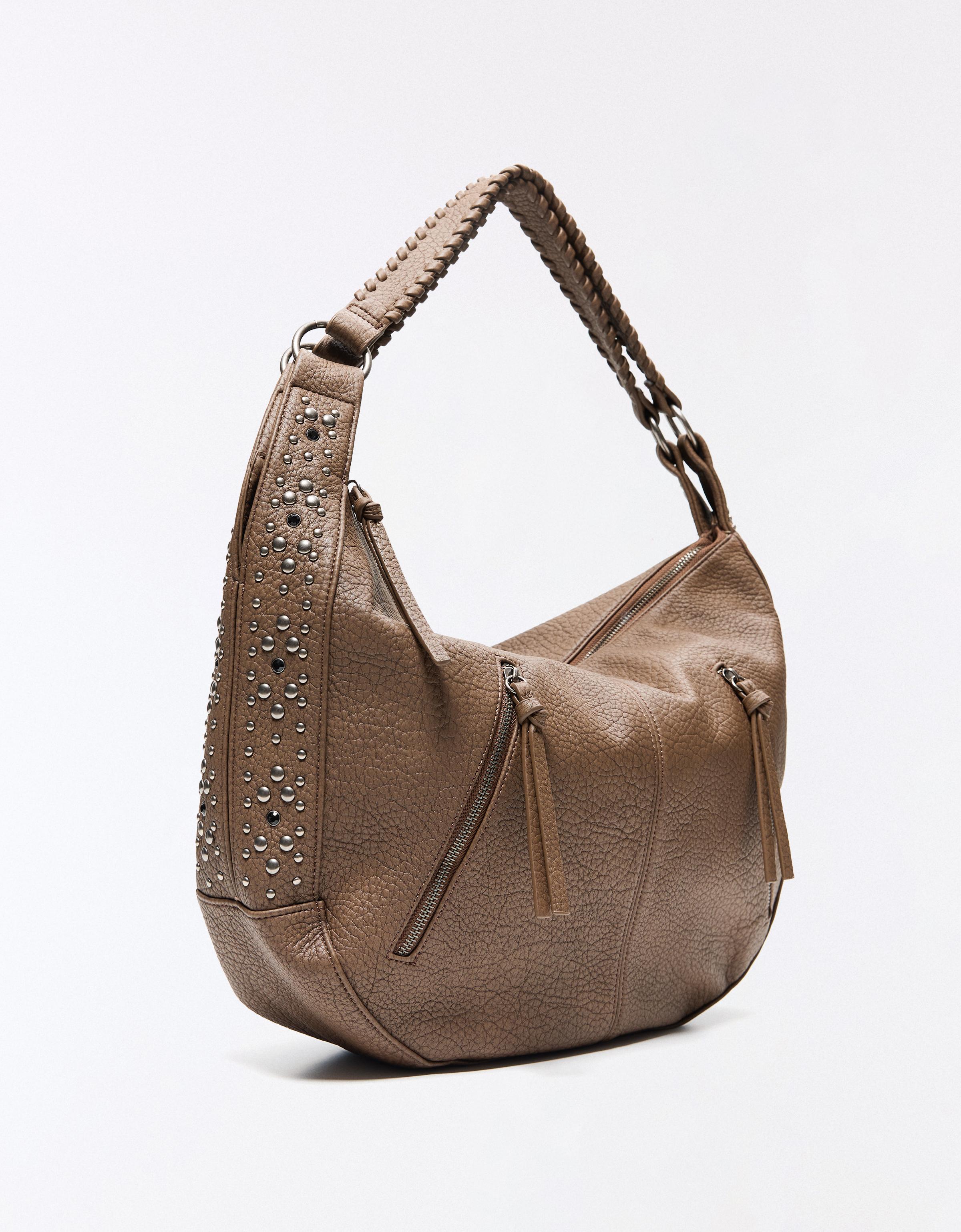 Zip shoulder bag — Sand