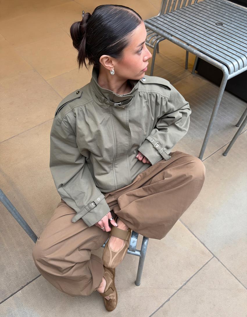 Sporty ballet flats-SAND