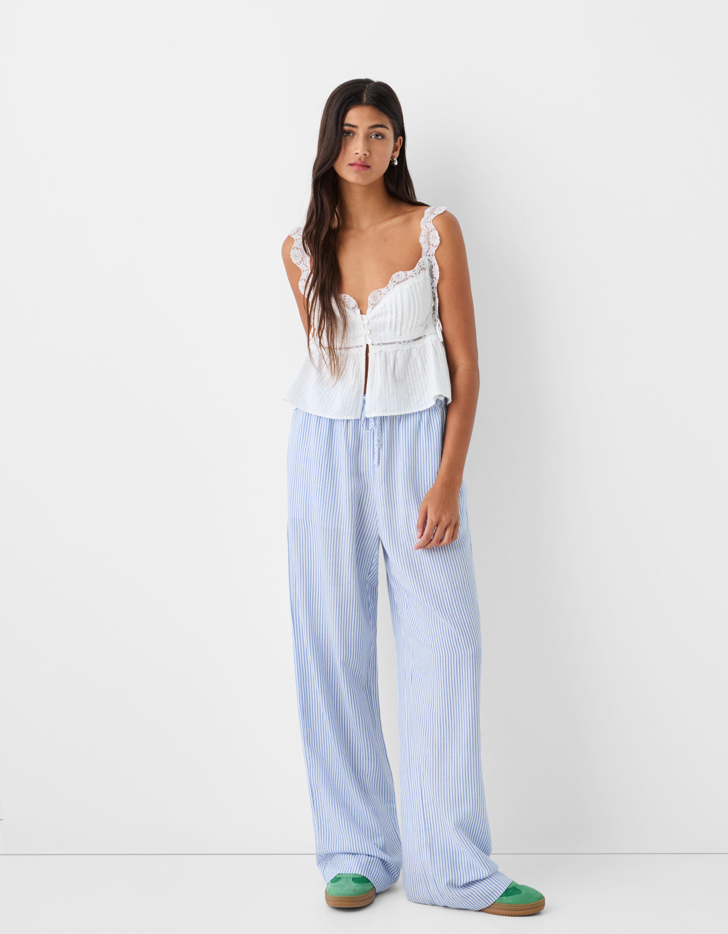 Bershka striped jeans online