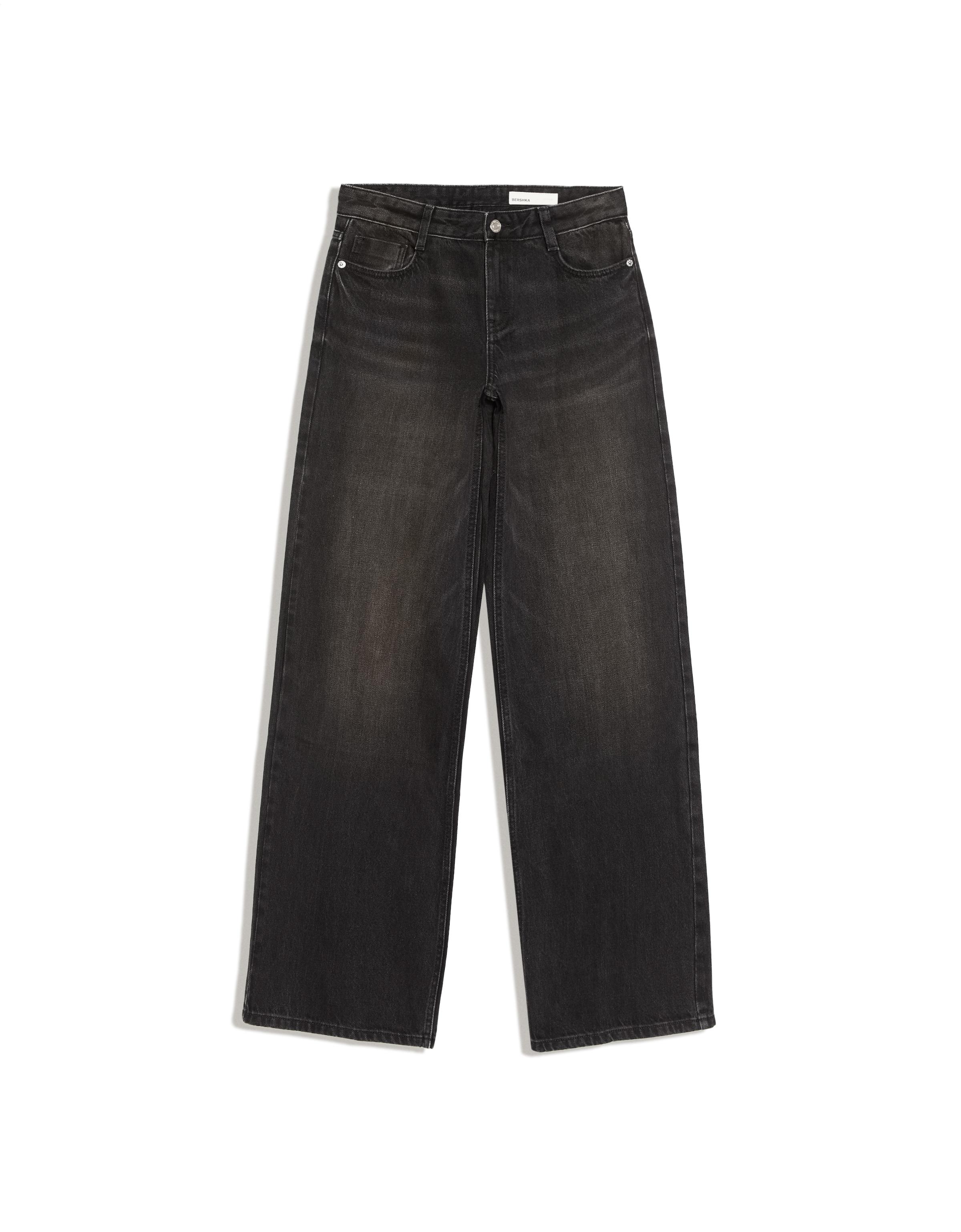 Low-rise wide-leg jeans — Black