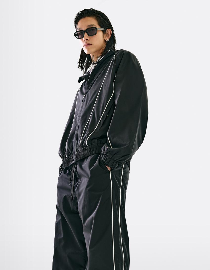 Pantalon technique baggy fit sport-Noir