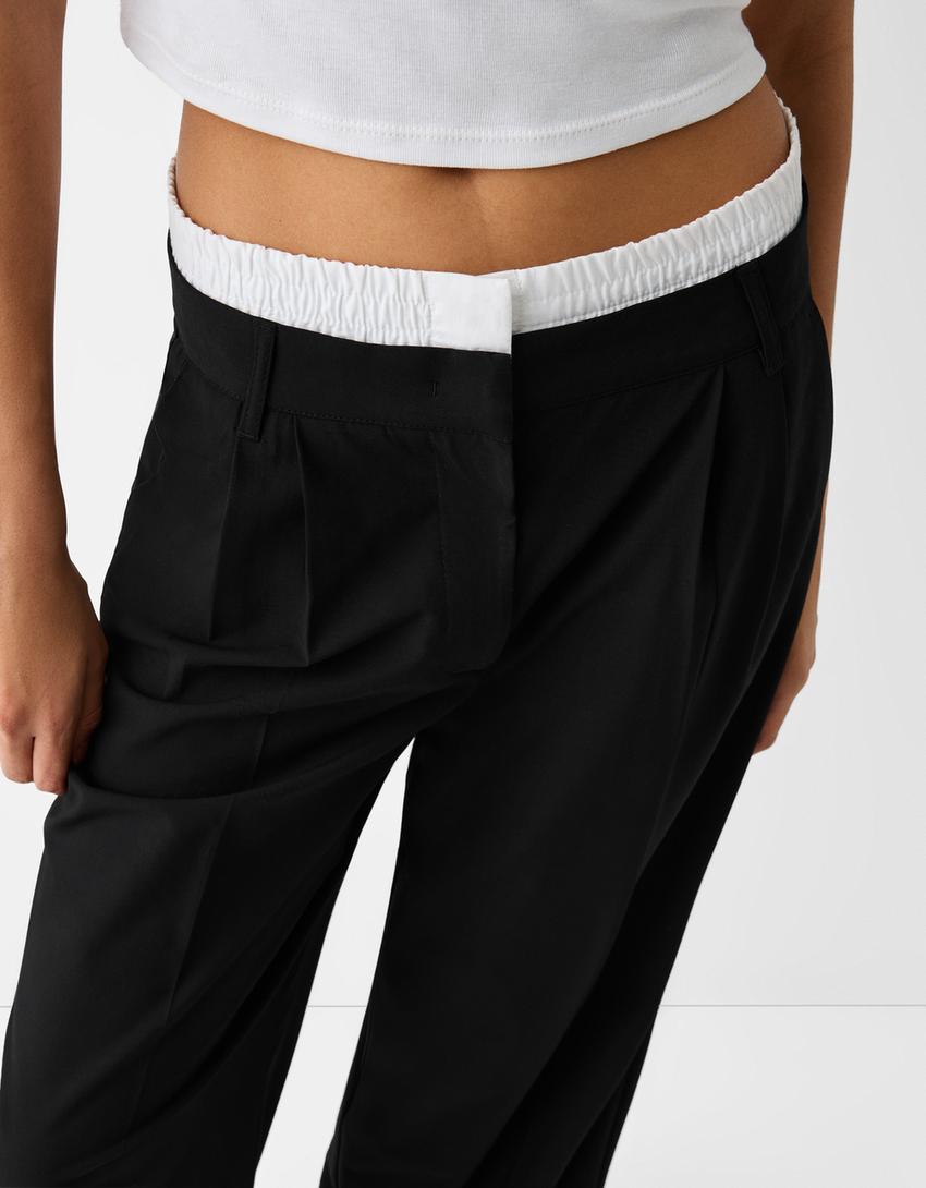 Tailored underwear trousers-Black