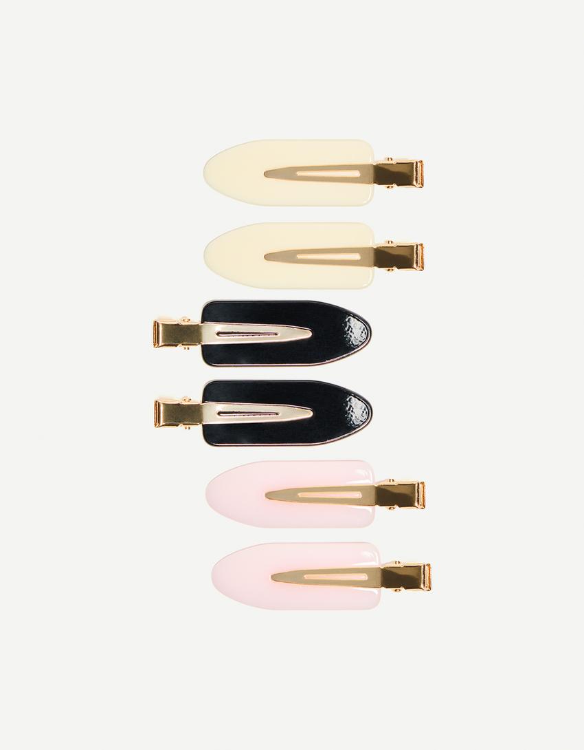 3er-Pack Haarklammern-Rosa-2