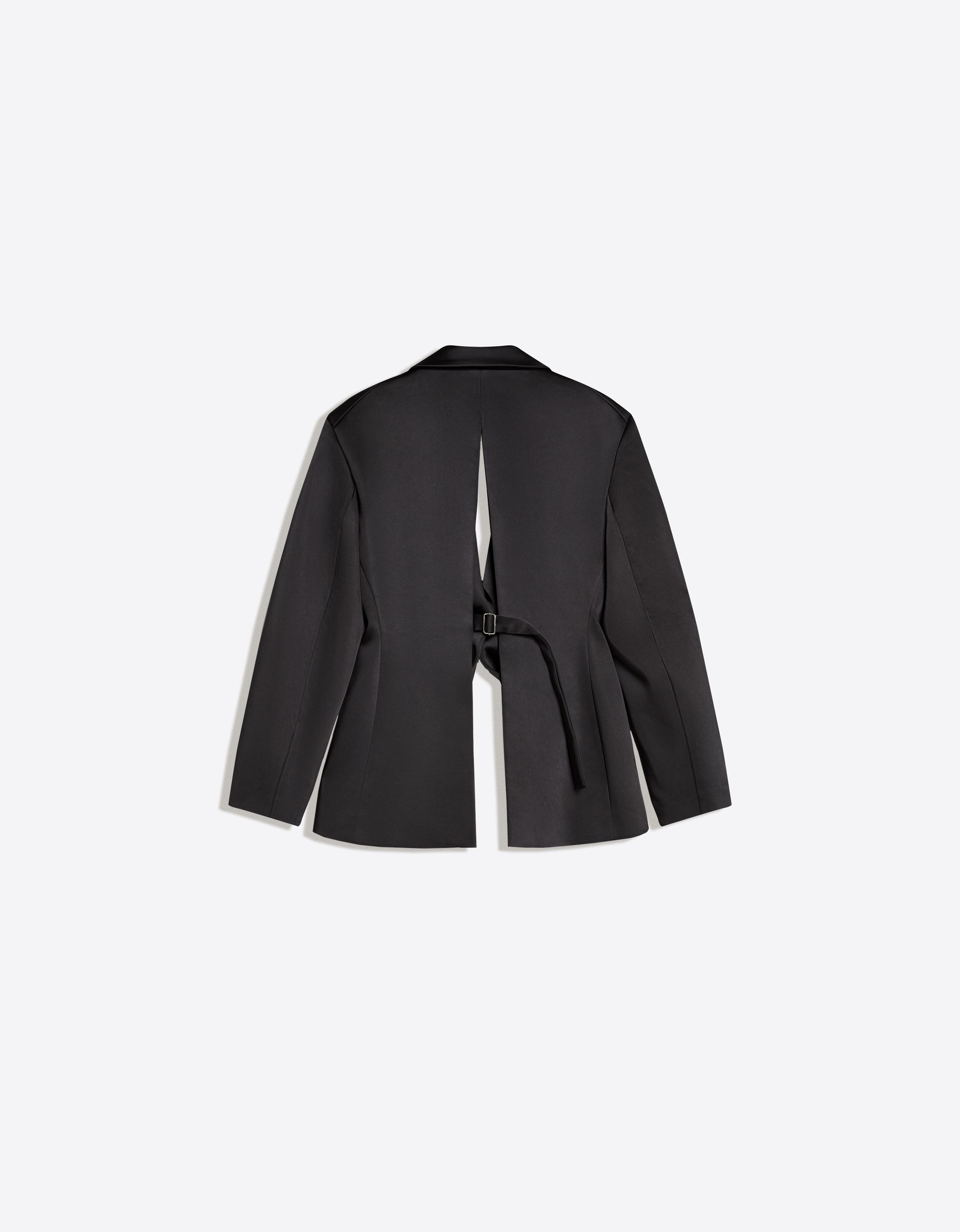 Fitted sateen blazer