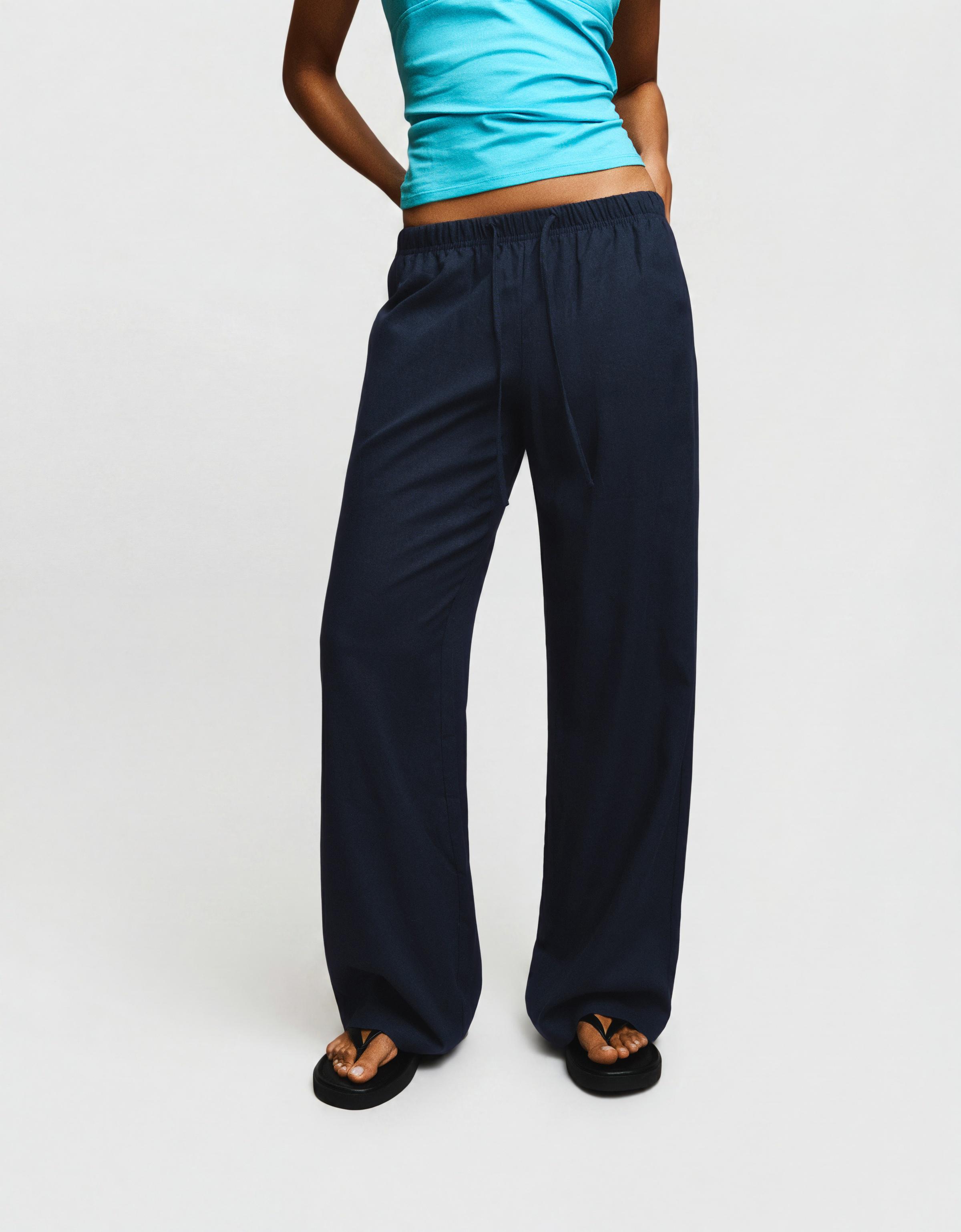 Elasticated waist trousers — Blue
