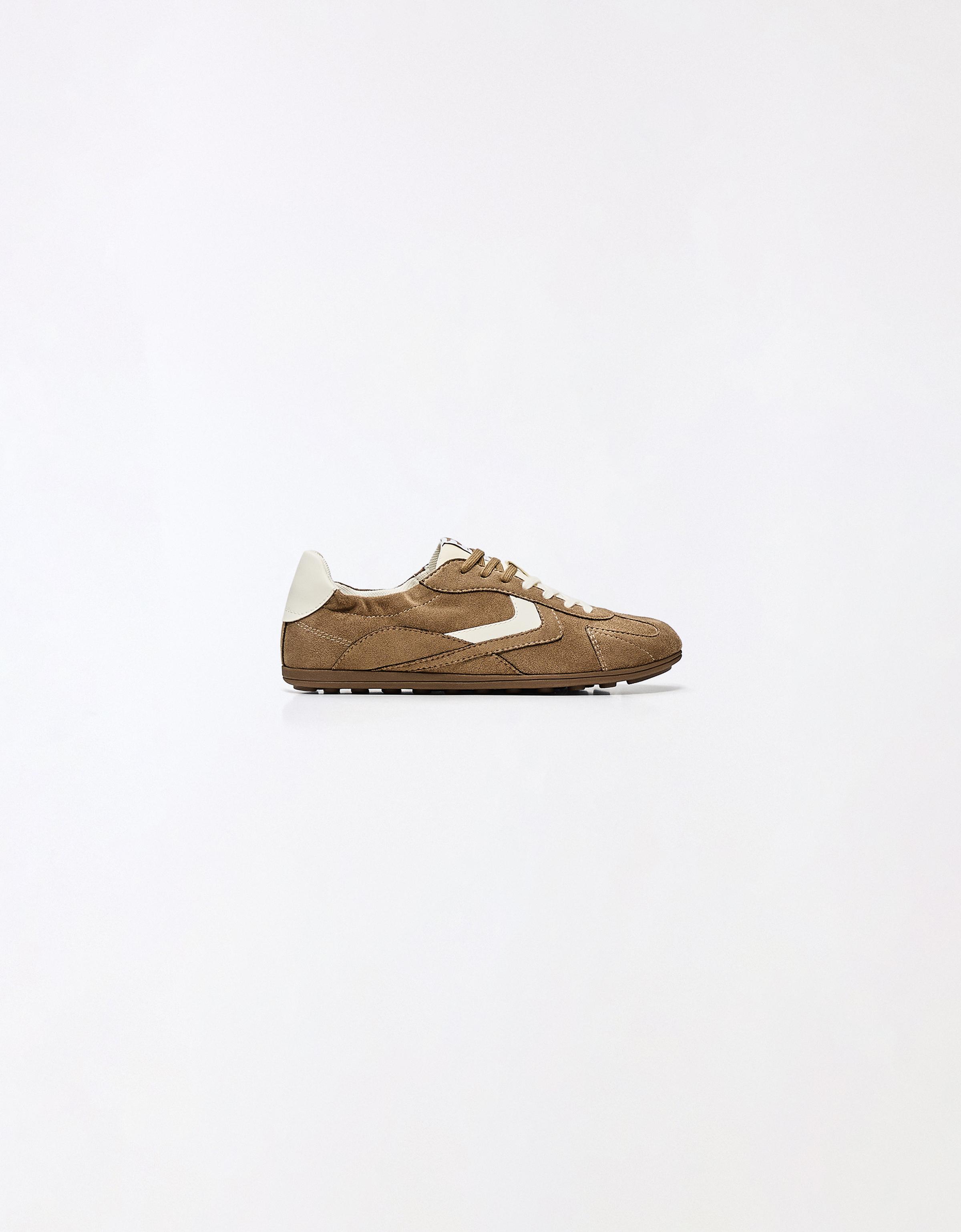 RETRO SLIM SOLE TRAINERS — SAND