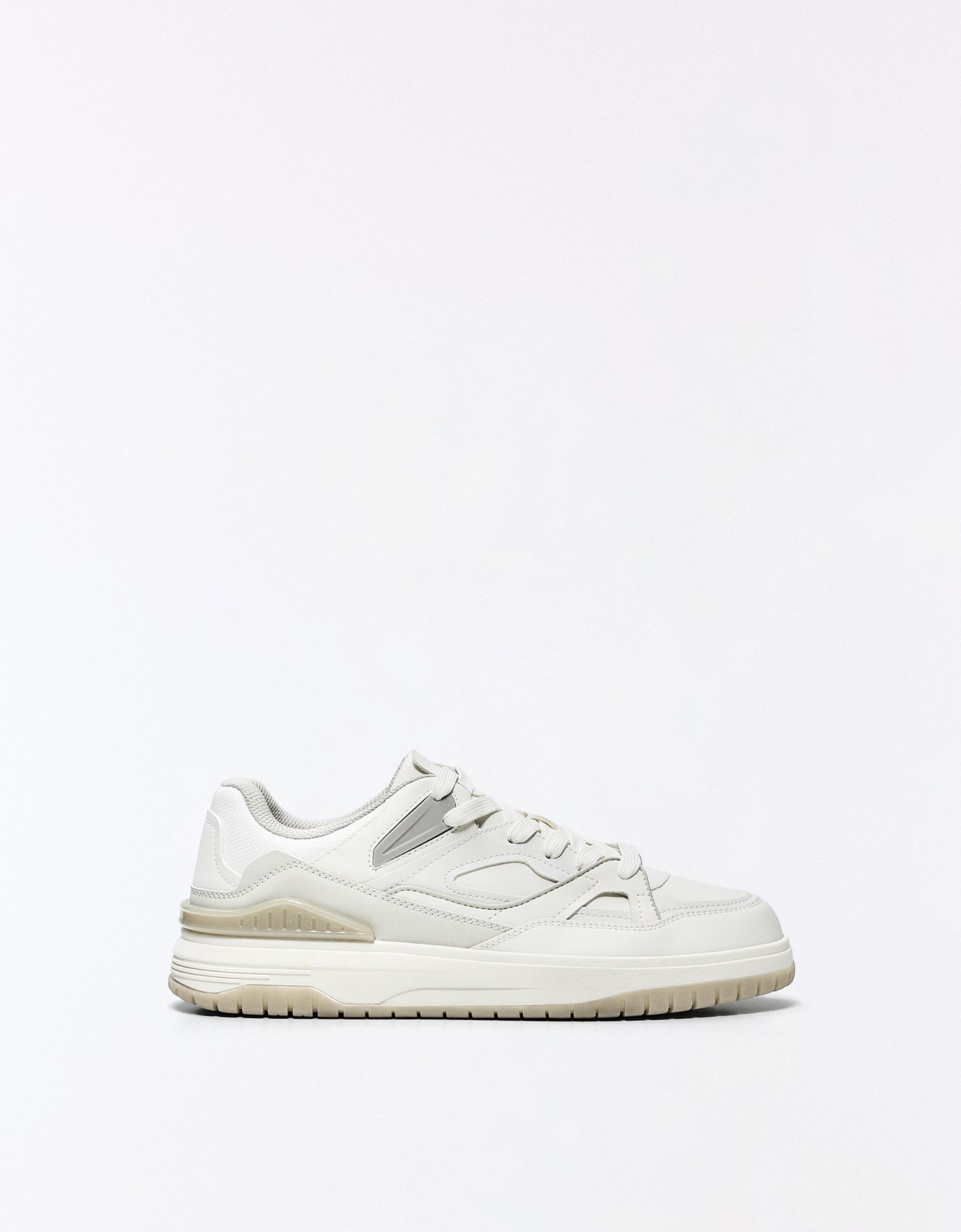 Chunky panelled trainers — WHITE