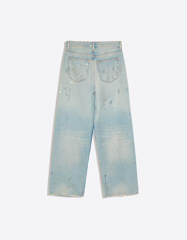 Loose fit paint-effect jeans — Light blue 6