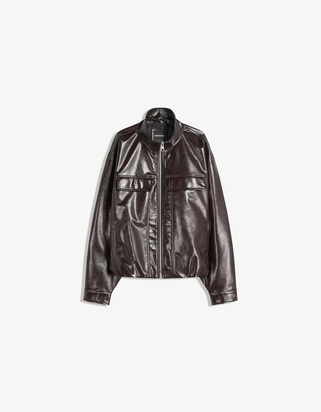 Leather effect jacket