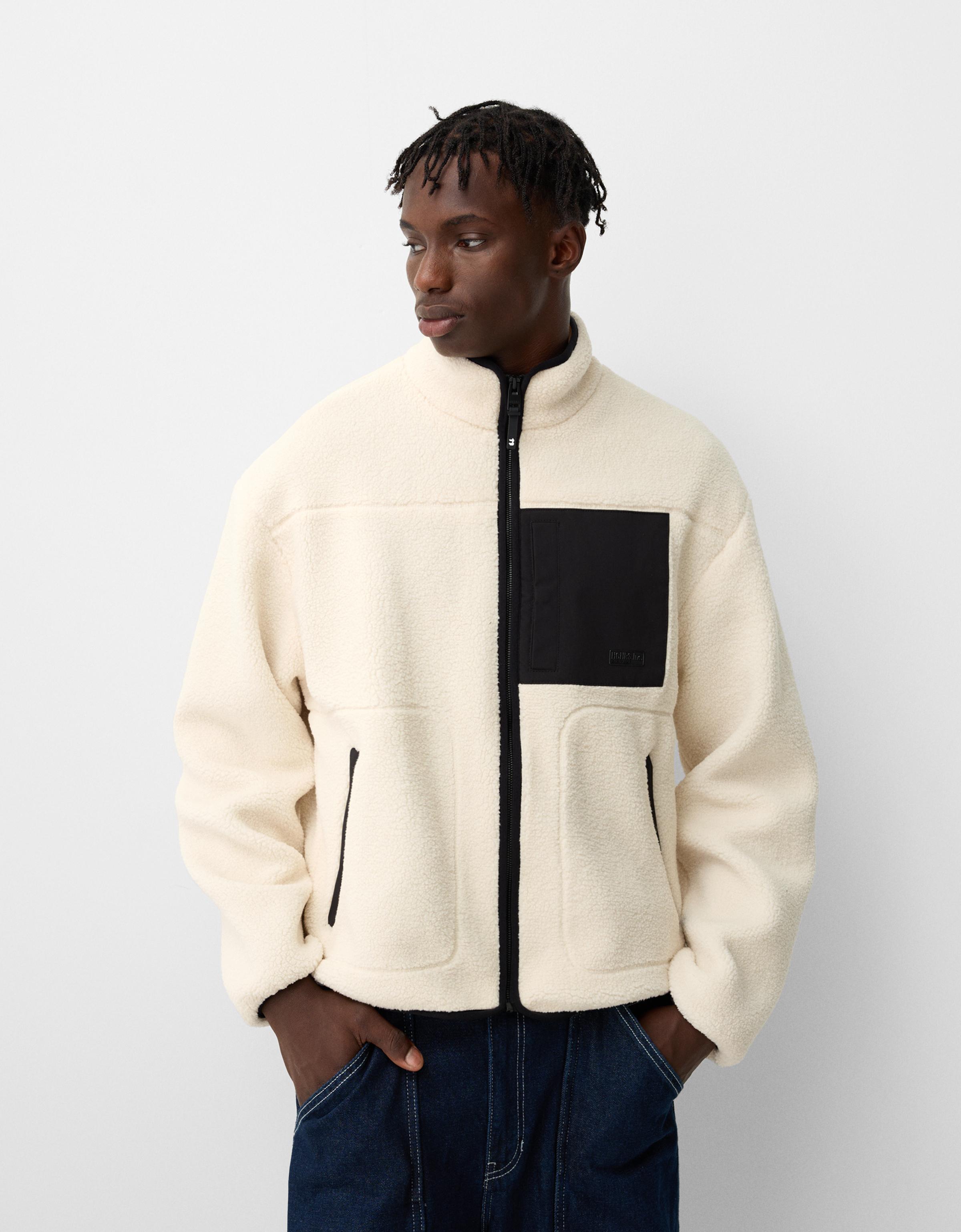 Bershka shearling coat hotsell