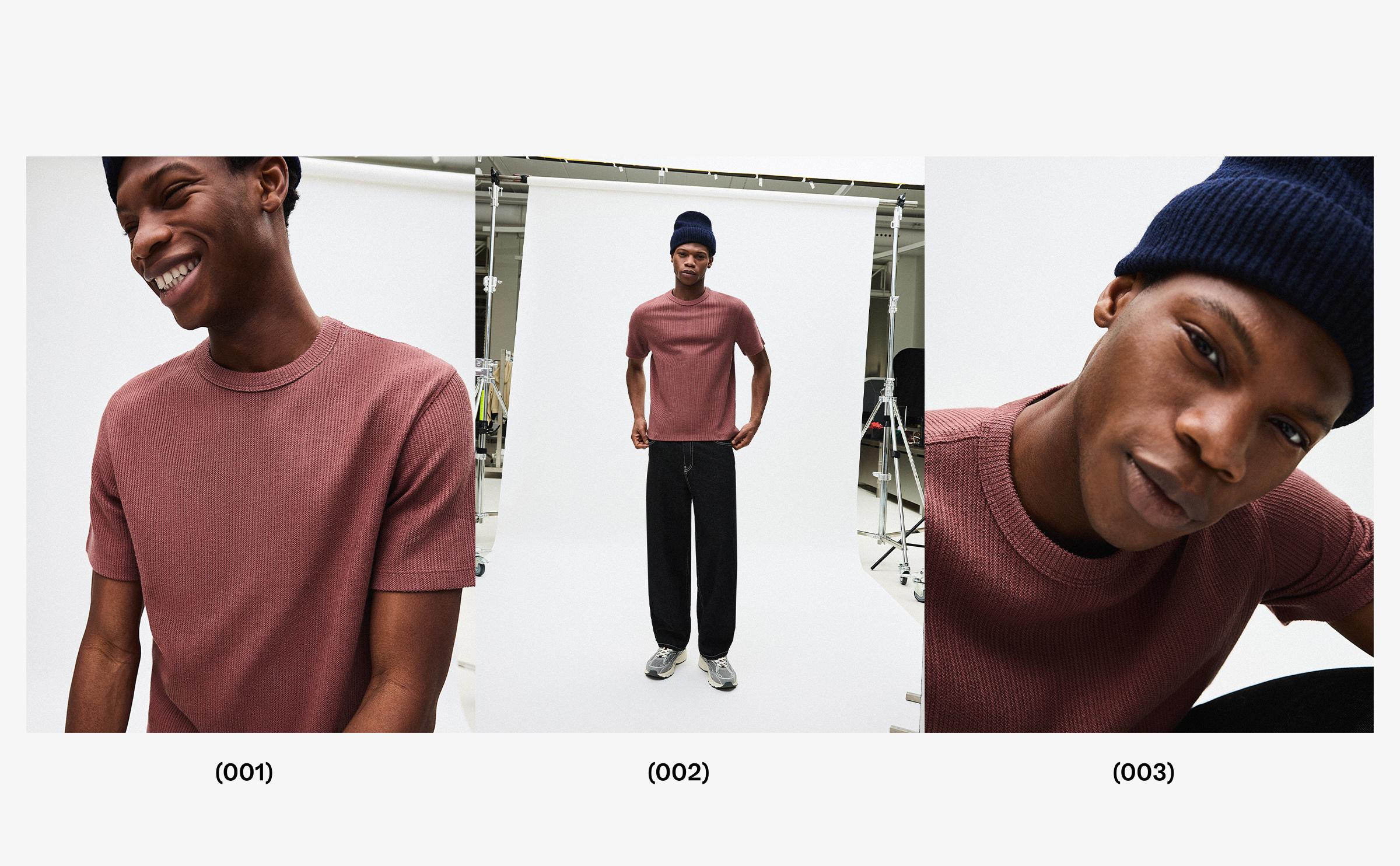 Kısa kollu dokulu tişört - Görsel 45