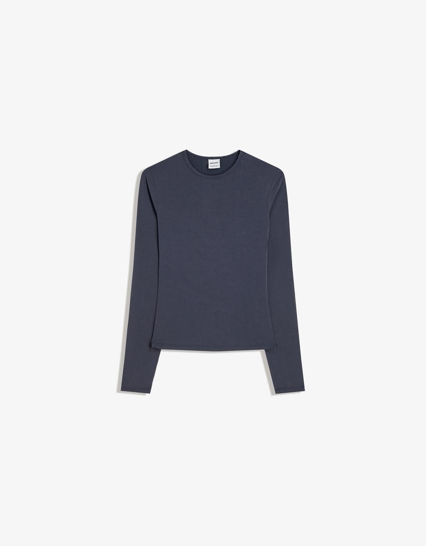 Langarmshirt-Marinenblau