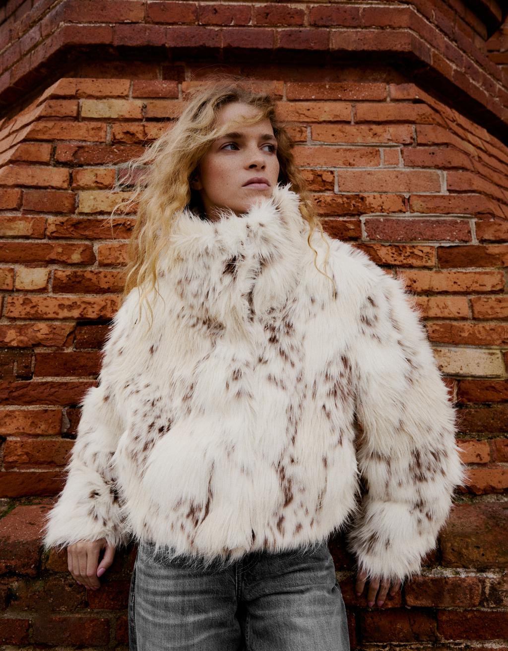 Faux fur jacket