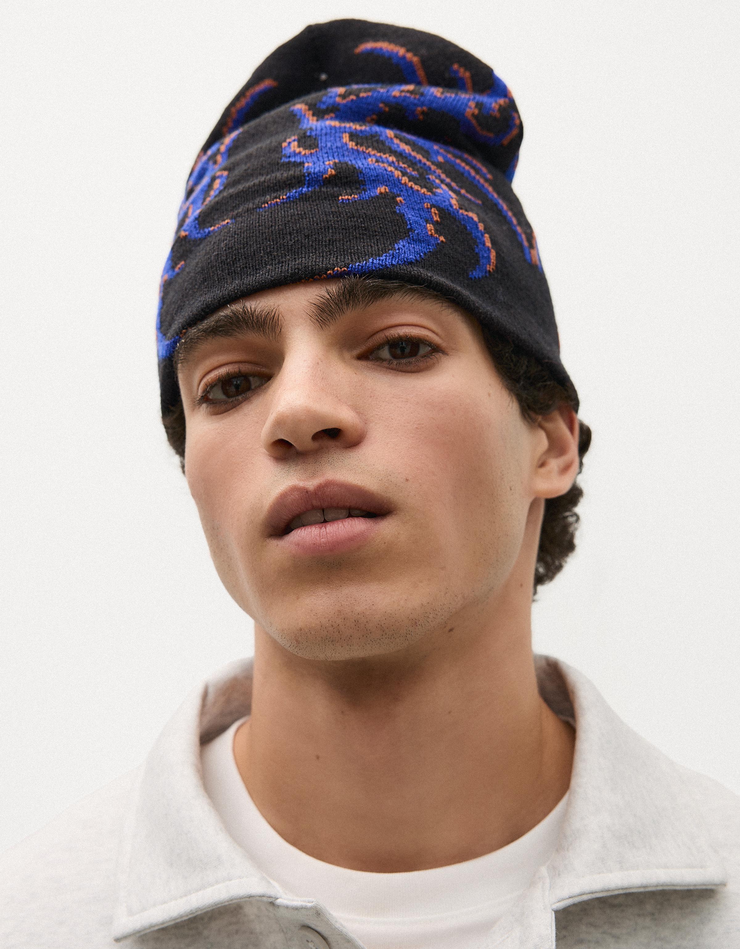 Gorro beanie punto estampado