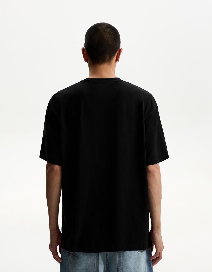 Camiseta Guru manga corta-Negro-2