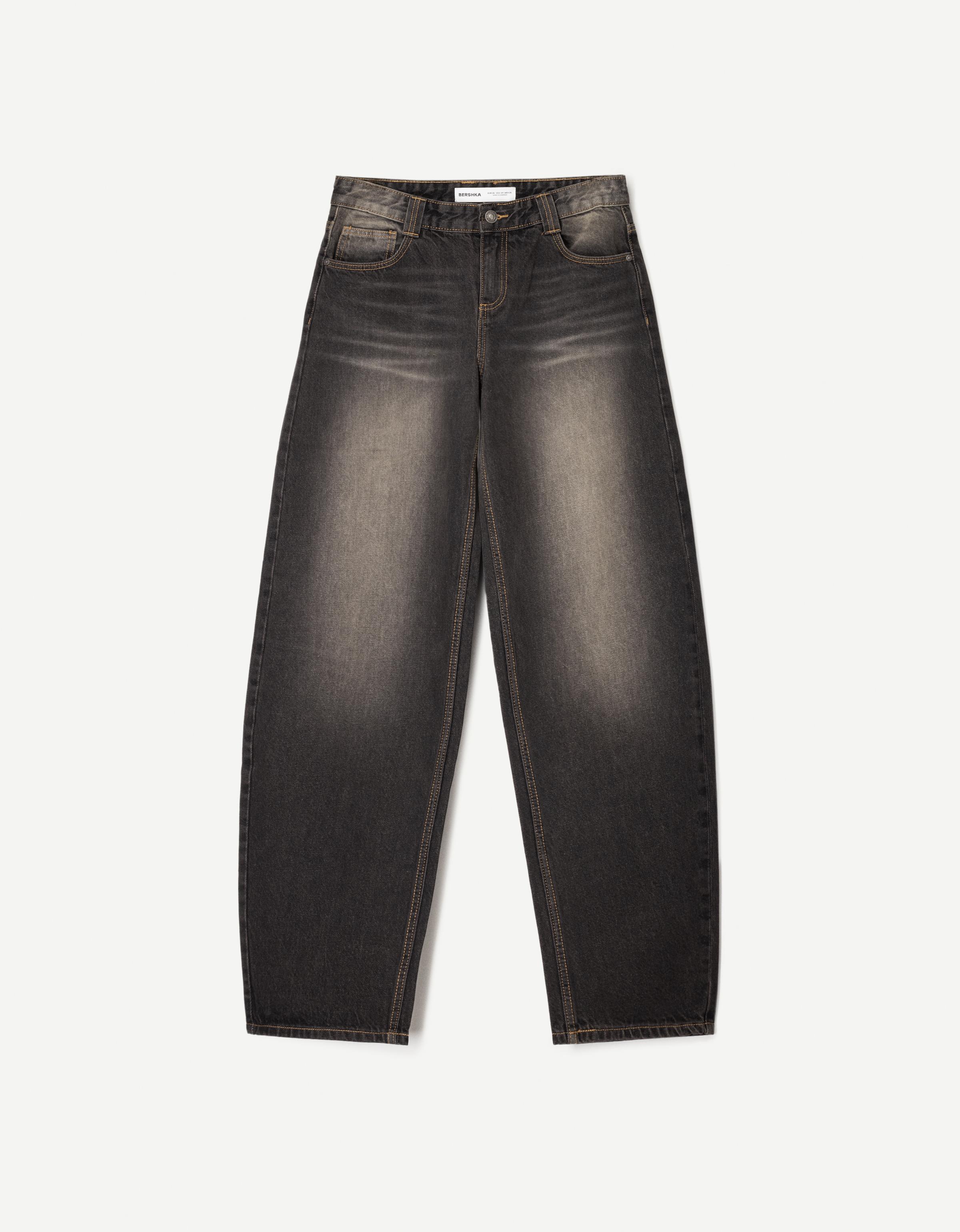 Yüksek bel barrel fit jean - Görsel 3