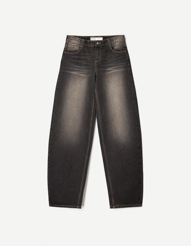 High-waist barrel jeans — Black 5