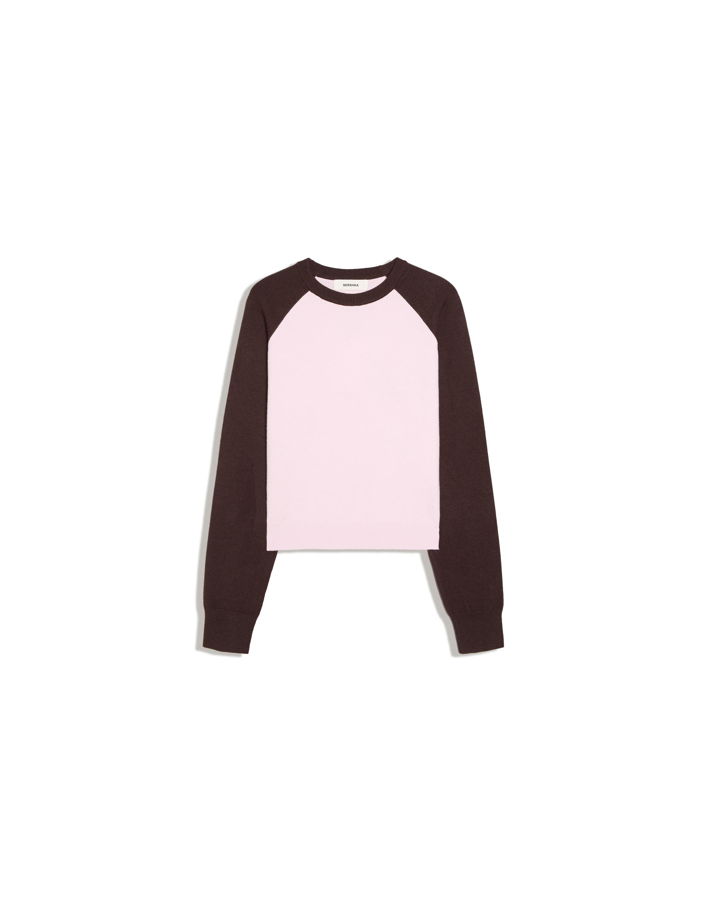 Round neck raglan jumper — Pink