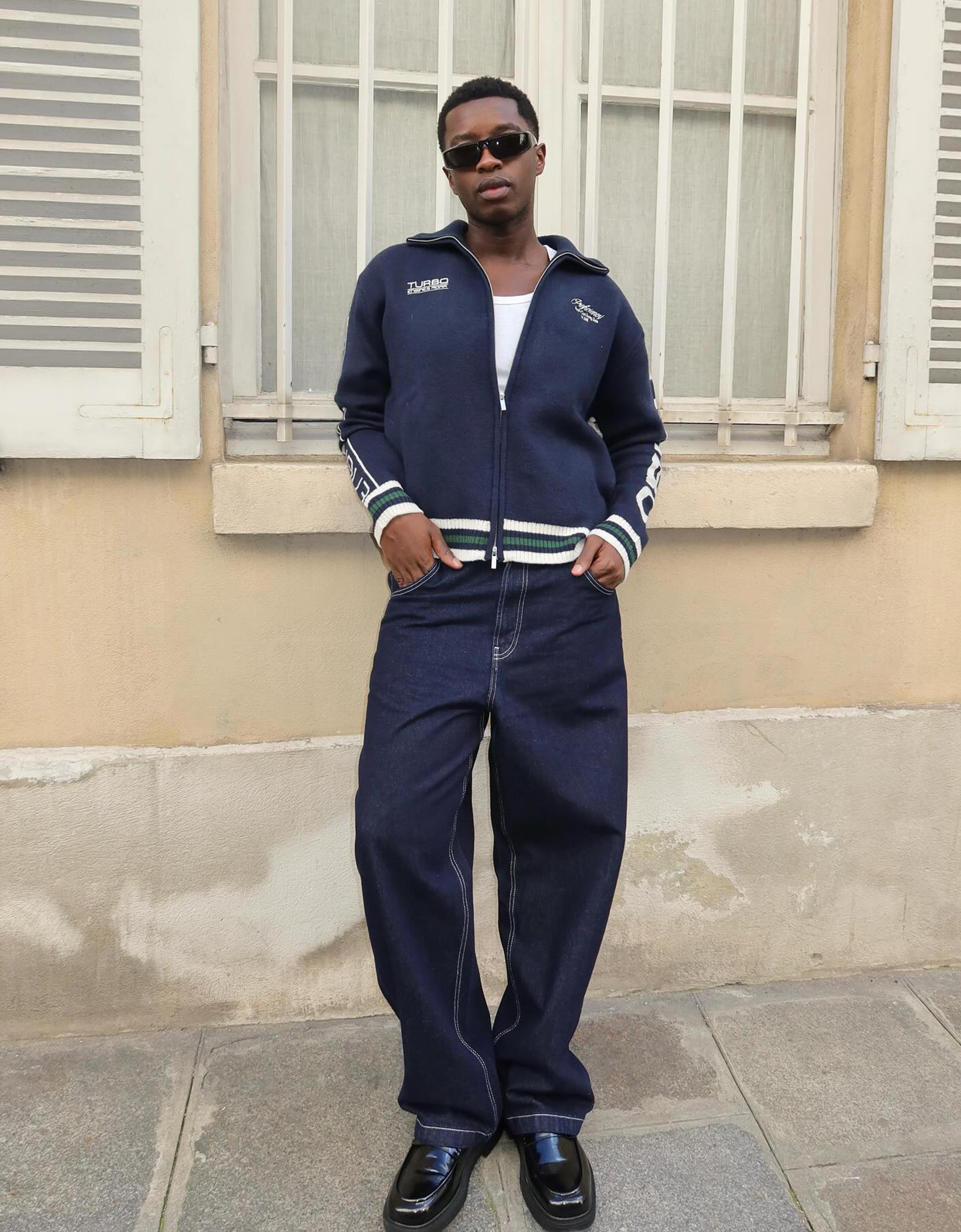 Embroidered zip-up jacket - #bershkastyle - Men | Bershka