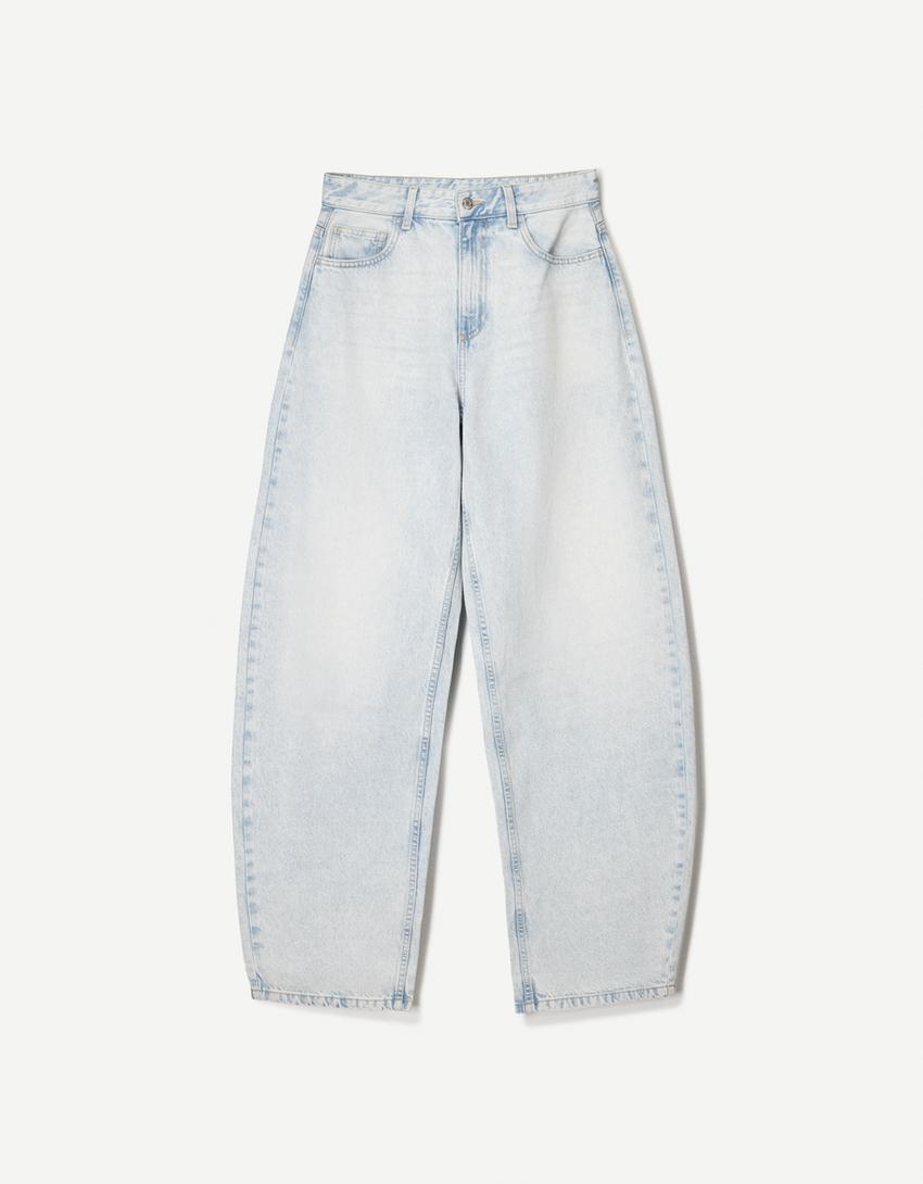 Blugi wide leg barrel
