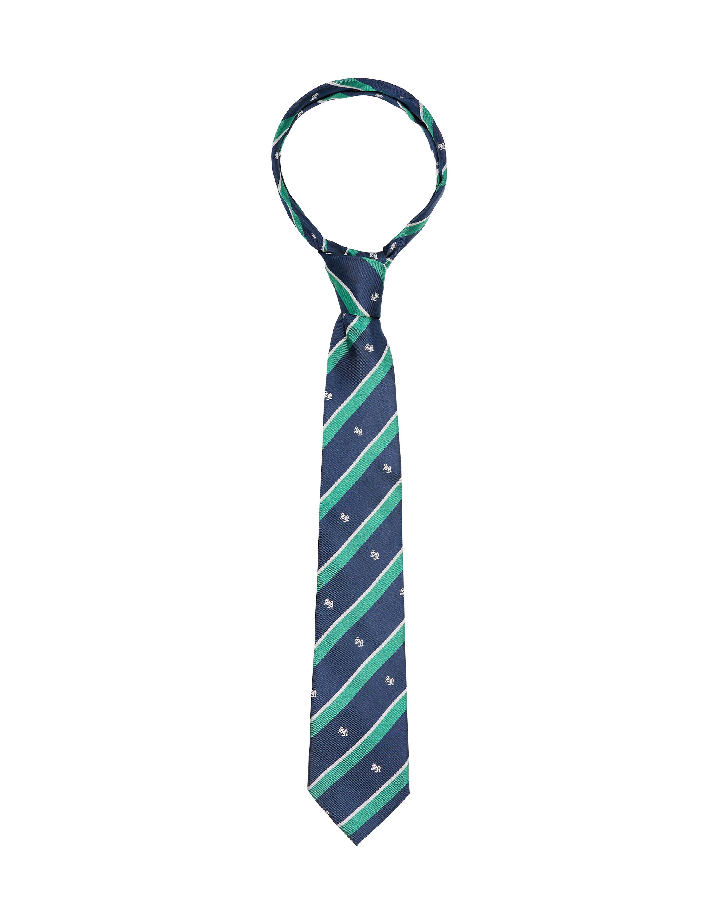 Striped tie — Green