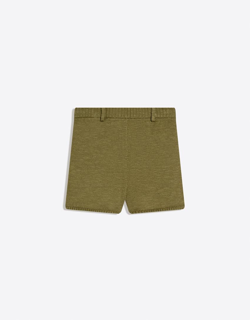 Belted shorts-Green