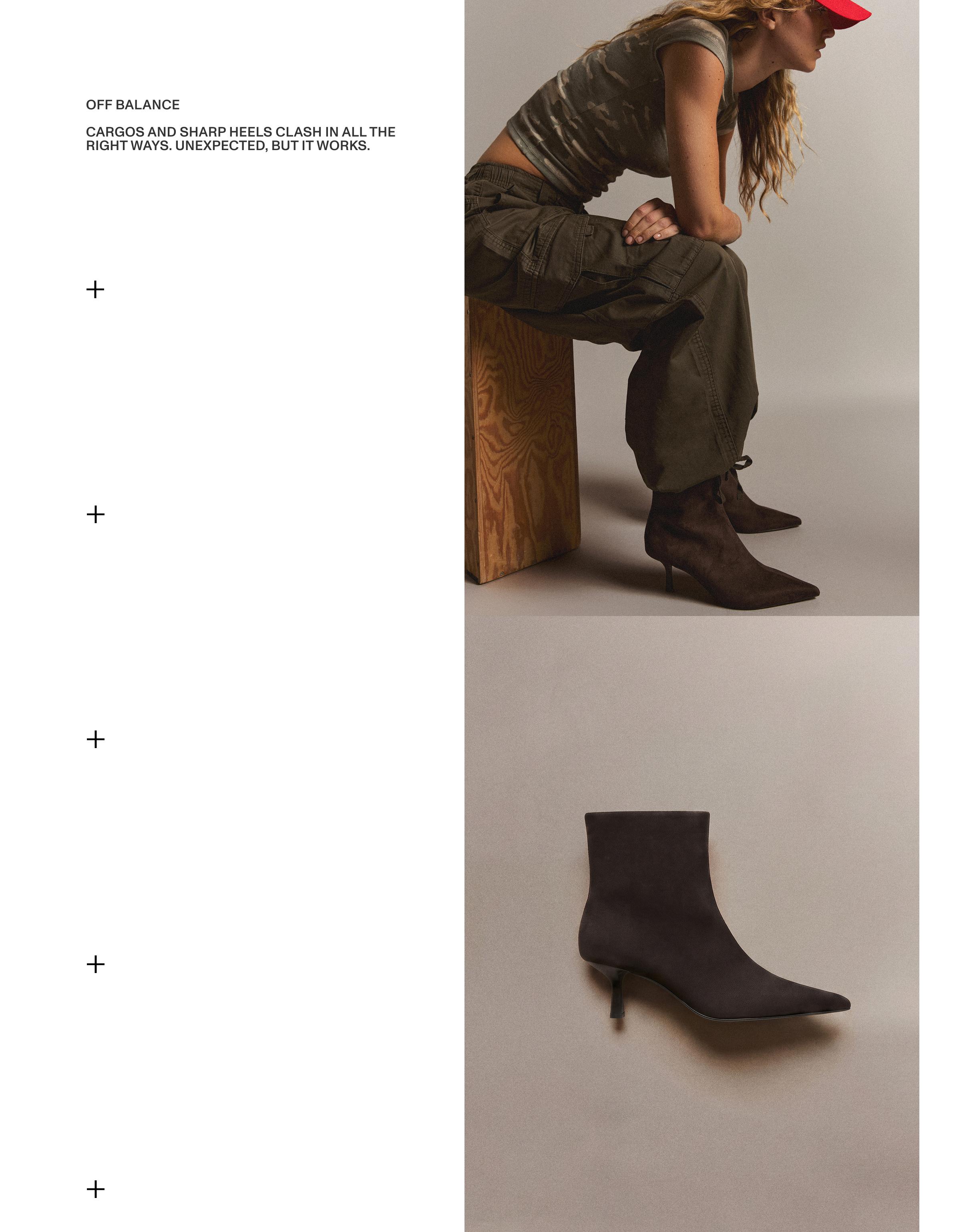 Kitten heel ankle boots — Brown