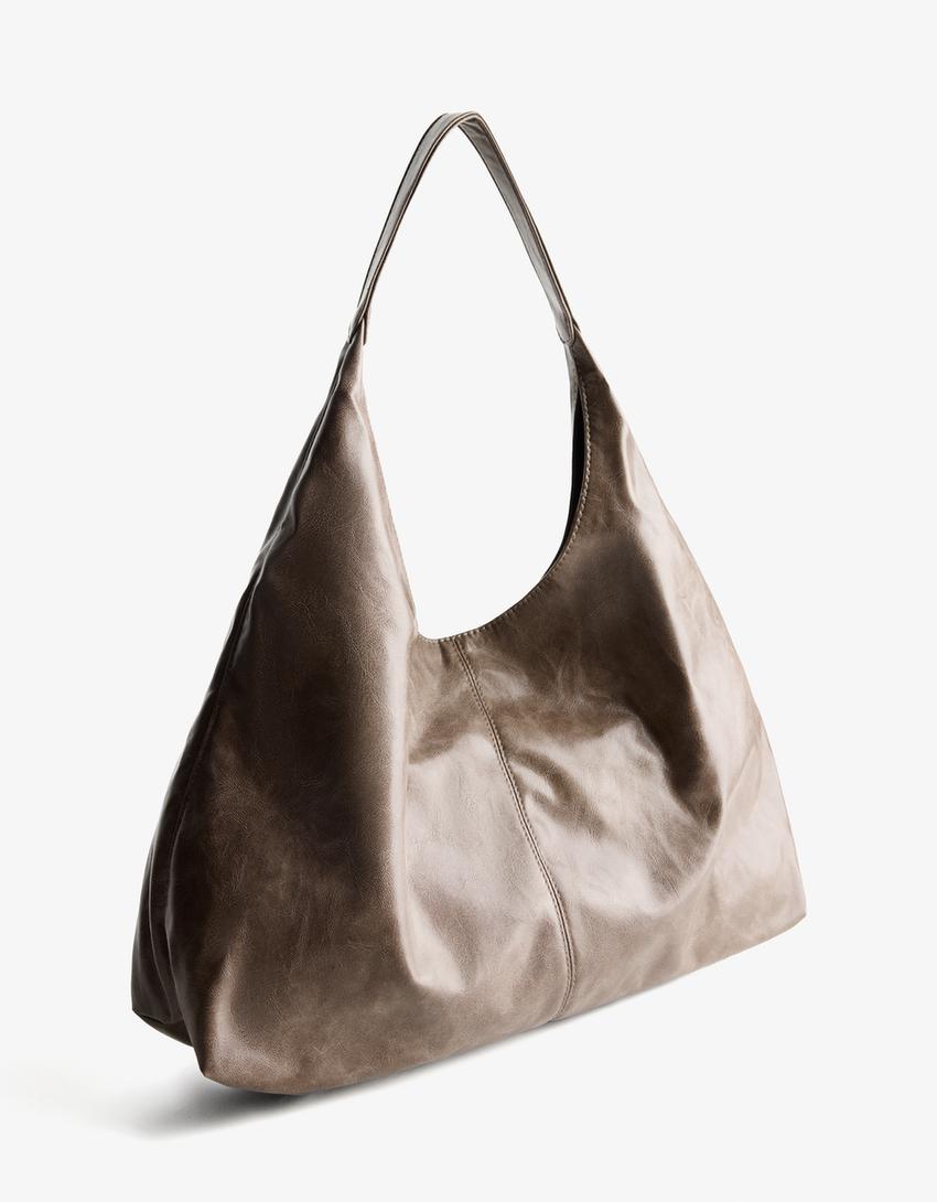 Bolso efecto charol-Visón