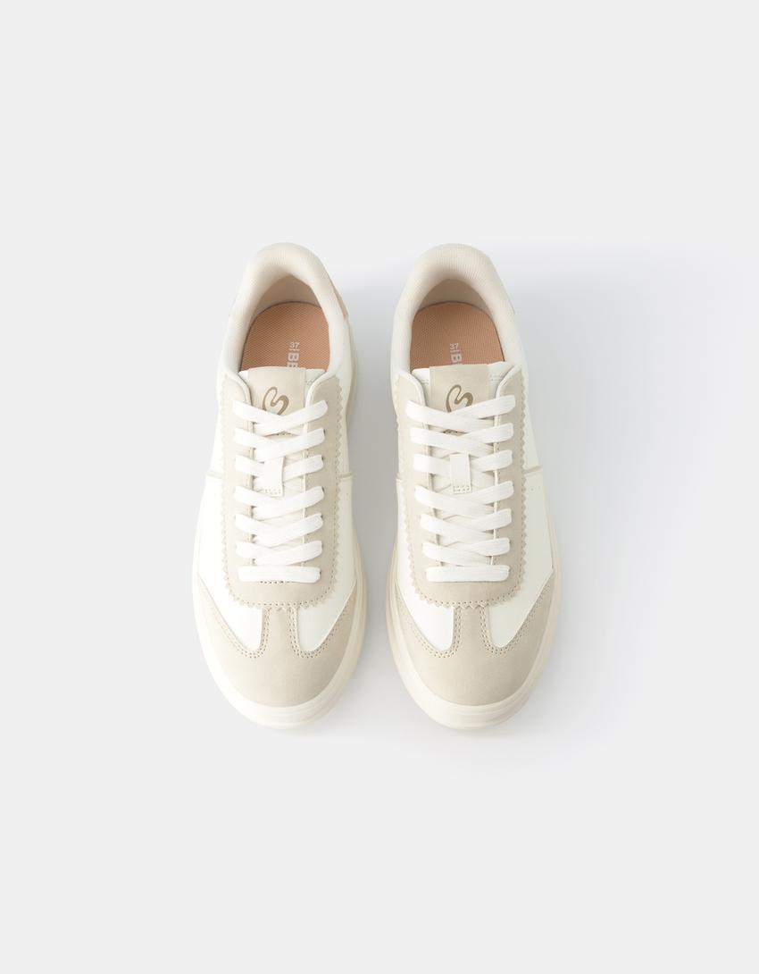 Baskets assorties style rétro-Blanc-4