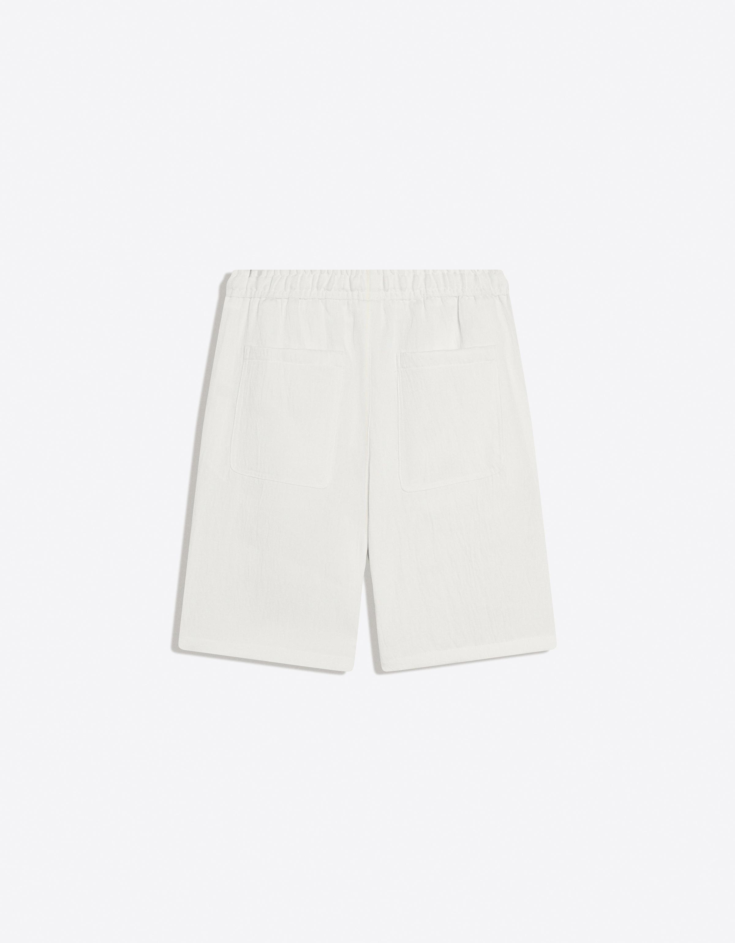 Rustic jogger Bermuda shorts — White