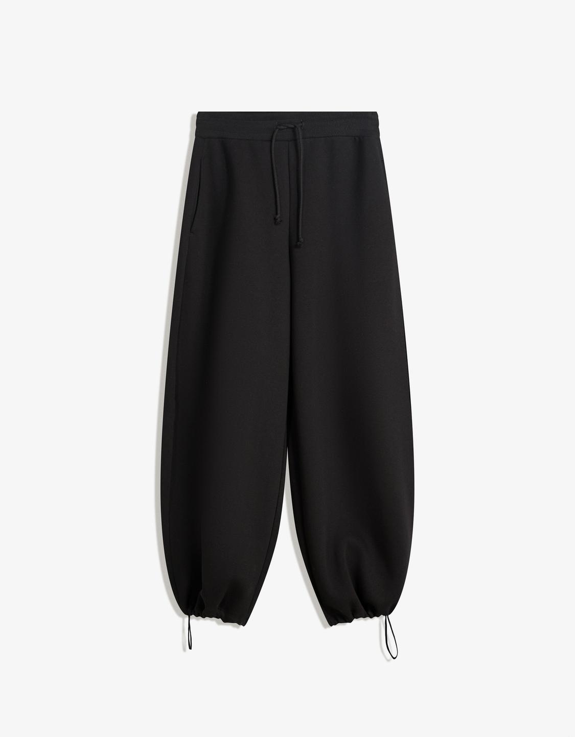 Plush barrel trousers
